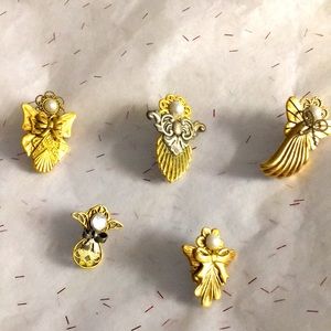 Handcrafted antique gold silver plated Angel pins sold for $12 each NOT as set